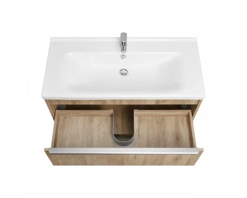 Тумба-умывальник ХОУП 100, 1 ящ., подвесная, орех (под раковину МИРАНДА 100)