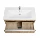 Тумба-умывальник ХОУП 100, 1 ящ., подвесная, орех (под раковину МИРАНДА 100)