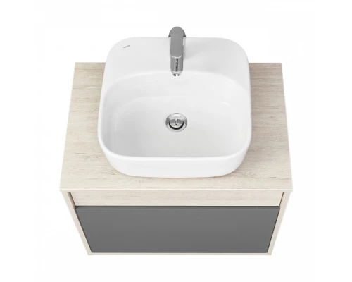 Тумба ЛОФТ УРБАН 65, серый графит, дуб орегон (под раковину MILA 35, MILA 40, ОДРИ 42)