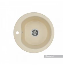 Мойка для кухни  Мида 510x510x210 мм,круглая, шампань