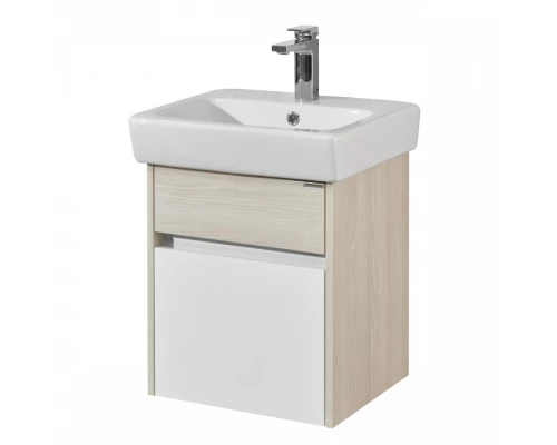 Тумба ВЕРДИ 50, белая, ясень фабрик (под раковину НЕО 50)