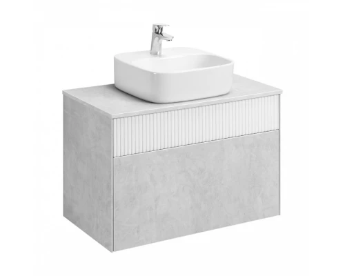 Тумба МАРБЛ 80, 2 ящ., слейт/белый матовый (под раковину MILA 35, MILA 40, ОДРИ Soft 42, ОДРИ Round 