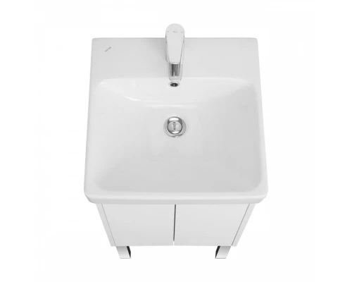 Тумба СКАНДИ DOORS 45, универс., 2 дв., белый глянец/белый матовый (под раковину АДРИАНА 45)