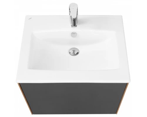 Тумба СОХО 60, дуб веллингтон, графит софт (под раковину ЭЛИНА 60)