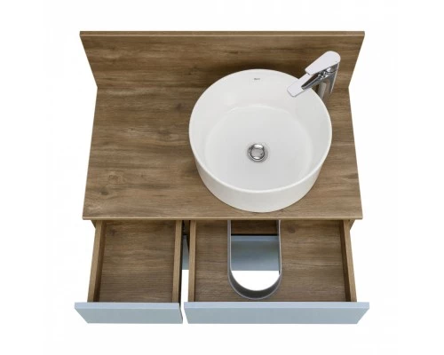 Тумба МИШЕЛЬ 80, дуб рустикальный, фьорд (под раковину ОДРИ 42, MILA 350, ЛОЛА 60)