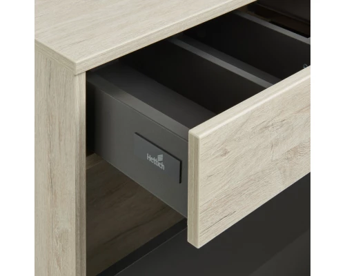 Тумба ЛОФТ УРБАН 100, серый графит, дуб орегон (под раковину MILA 40, MILA 35)