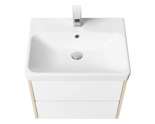 Тумба СКАНДИ 70, белая, дуб верона (под раковину АДРИАНА 70) 