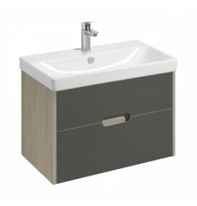 Тумба ОЛИВИЯ 80 повесная, 2 ящ., грей/дуб ойстер (под раковину АДРИАНА 80)