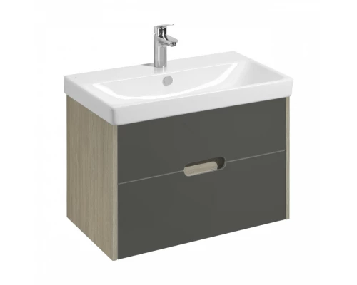 Тумба ОЛИВИЯ 80 повесная, 2 ящ., грей/дуб ойстер (под раковину АДРИАНА 80)