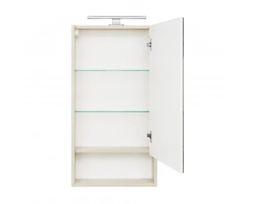 Зеркальный шкаф СКАНДИ 45, белый, дуб верона