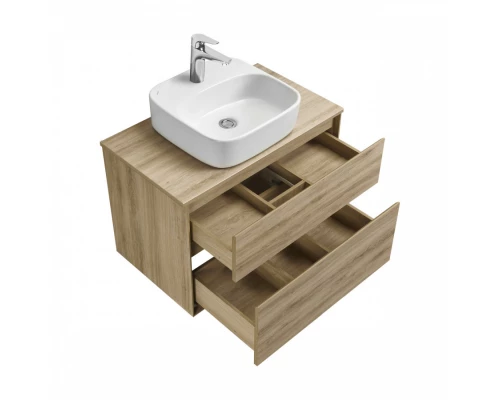 Тумба ЛИБЕРТИ 75, 2 ящ., подвесная, дуб эльвезия (под раковину ЭЛИНА 75, MILA 35, MILA 40, ОДРИ 42)