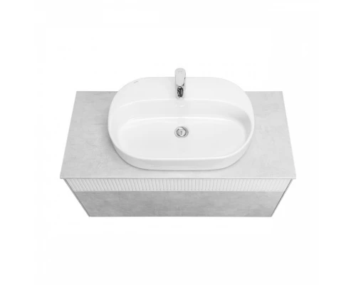 Тумба МАРБЛ 100, 2 ящ., слейт/белый матовый (под раковину MILA 35, MILA 40, ОДРИ Soft 42, ОДРИ Round