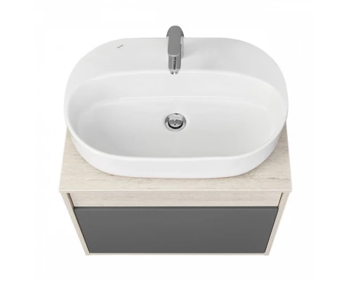 Тумба ЛОФТ УРБАН 65, серый графит, дуб орегон (под раковину MILA 35, MILA 40, ОДРИ 42)