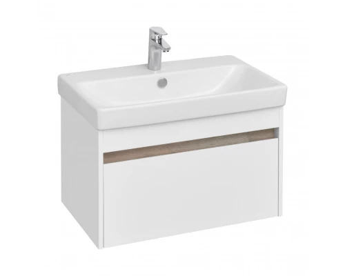 Тумба МАРТИ 70, подвесная, белая, ясень шимо (под раковину АДРИАНА 70)