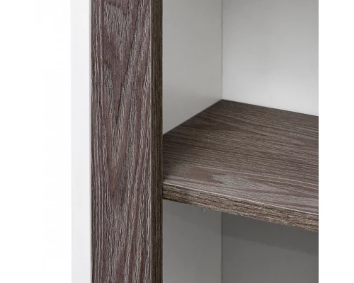 Шкаф-колонна РЕНЕ, подвесная, белый, грецкий орех