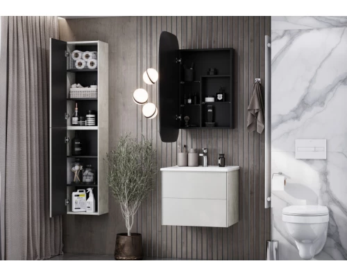 Шкаф СОХО 35, подвесной, слэйт, галька серая