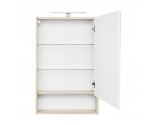 Зеркальный шкаф СКАНДИ 55, белый, дуб верона