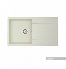 Мойка для кухни  Верона 855x500x210 мм, прямоуг. с крылом, жемчуг