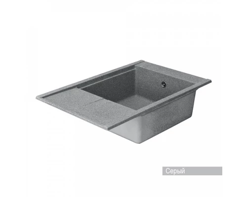 Мойка для кухни Делия 78 787x516x218 мм, прямоуг. с крылом, серый