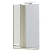 Зеркальный шкаф БЕККА 50, белый, дуб сомерсет