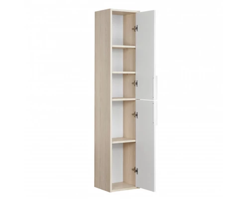 Шкаф-колонна РИКО 30, подвесная, белый, ясень фабрик