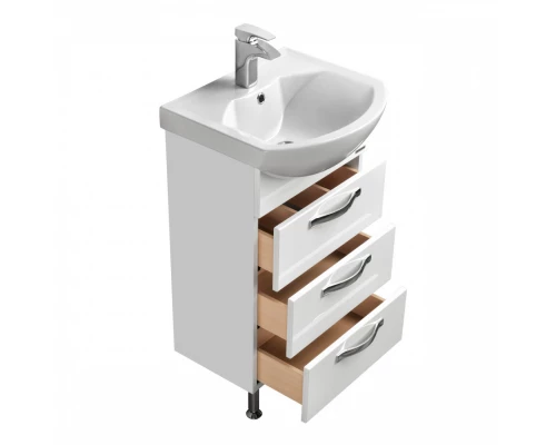 Тумба АРИЯ 50 Н, белая (под раковину СМАЙЛ 50)