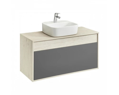 Тумба ЛОФТ УРБАН 100, серый графит, дуб орегон (под раковину MILA 40, MILA 35)