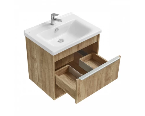 Тумба-умывальник ХОУП 60, 1 ящ., подвесная, орех (под раковину МИРАНДА 60)