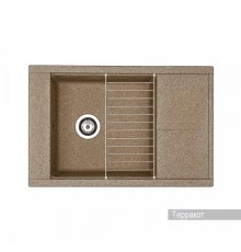 Мойка для кухни Делия 78 787x516x218 мм, прямоуг. с крылом, терракот