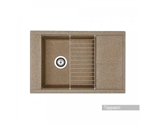 Мойка для кухни Делия 78 787x516x218 мм, прямоуг. с крылом, терракот
