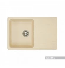 Мойка для кухни Аманда 780x510x211 мм, прямоуг. с крылом, шампань