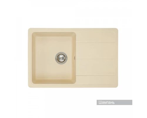 Мойка для кухни Аманда 780x510x211 мм, прямоуг. с крылом, шампань