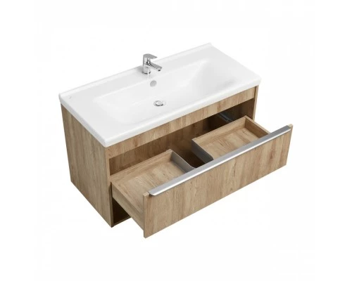 Тумба-умывальник ХОУП 100, 1 ящ., подвесная, орех (под раковину МИРАНДА 100)