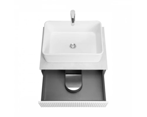 Тумба МАРБЛ 60, 2 ящ., слейт/белый матовый (под раковину MILA 35, MILA 40, ОДРИ Soft 42)