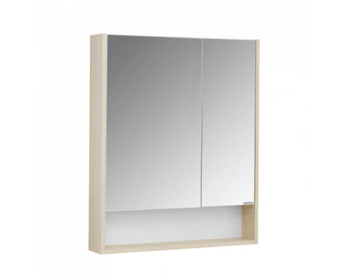 Зеркальный шкаф СКАНДИ 70, белый, дуб верона
