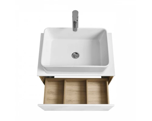 Тумба ЛИБЕРТИ 70, 1 ящ.,подв., дуб эльвезия/бел. гл-ц (под р-ну АДРИАНА 70,MILA 35,MILA 40,ОДРИ 42