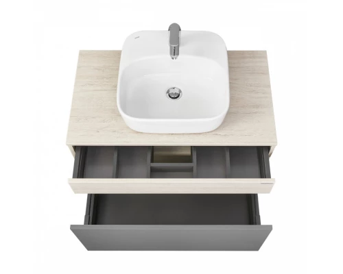 Тумба ЛОФТ УРБАН 80, серый графит, дуб орегон (под раковину MILA 35, MILA 40, ОДРИ 42)