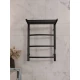 Полотенцесушитель электрический APEXTERMO Корона CR01164BM 600x400 с полкой, черный матовый