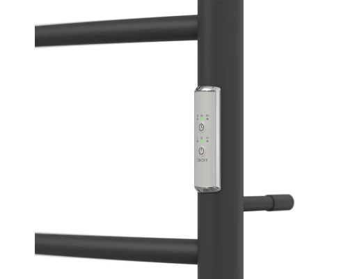 Полотенцесушитель электрический APEXTERMO Корона CR01164BM 600x400 с полкой, черный матовый