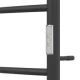 Полотенцесушитель электрический APEXTERMO Корона CR01164BM 600x400 с полкой, черный матовый
