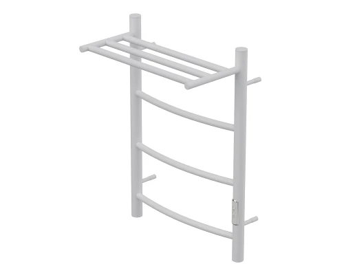 Полотенцесушитель электрический APEXTERMO Корона CR01164WM 600x400 с полкой, белый матовый