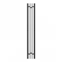 Полотенцесушитель электрический APEXTERMO Дельта DL10122BM 1200x140 с крючками, черный матовый