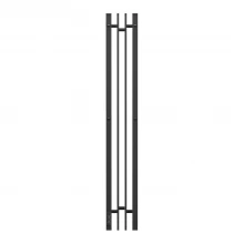 Полотенцесушитель электрический APEXTERMO Дельта DL10122BM 1200x140 с крючками, черный матовый