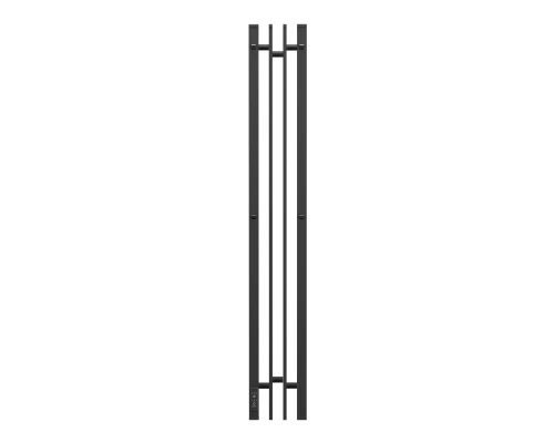 Полотенцесушитель электрический APEXTERMO Дельта DL10122BM 1200x140 с крючками, черный матовый