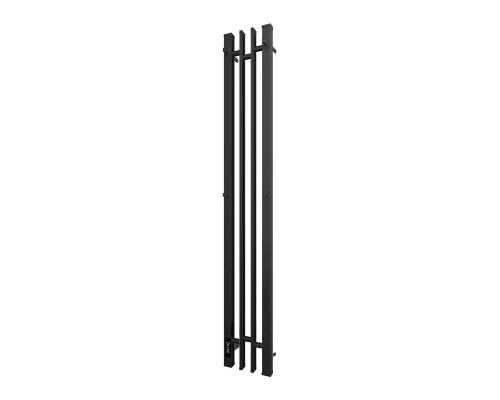 Полотенцесушитель электрический APEXTERMO Дельта DL10122BM 1200x140 с крючками, черный матовый