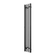 Полотенцесушитель электрический APEXTERMO Дельта DL10122BM 1200x140 с крючками, черный матовый