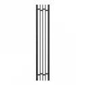 Полотенцесушитель электрический APEXTERMO Дельта DL10123BM 1200x180 с крючками, черный матовый