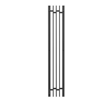 Полотенцесушитель электрический APEXTERMO Дельта DL10123BM 1200x180 с крючками, черный матовый