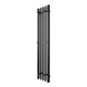 Полотенцесушитель электрический APEXTERMO Дельта DL10123BM 1200x180 с крючками, черный матовый