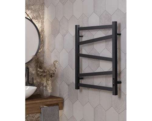 Полотенцесушитель электрический APEXTERMO Генезис GN00165BM 600x500, черный матовый
